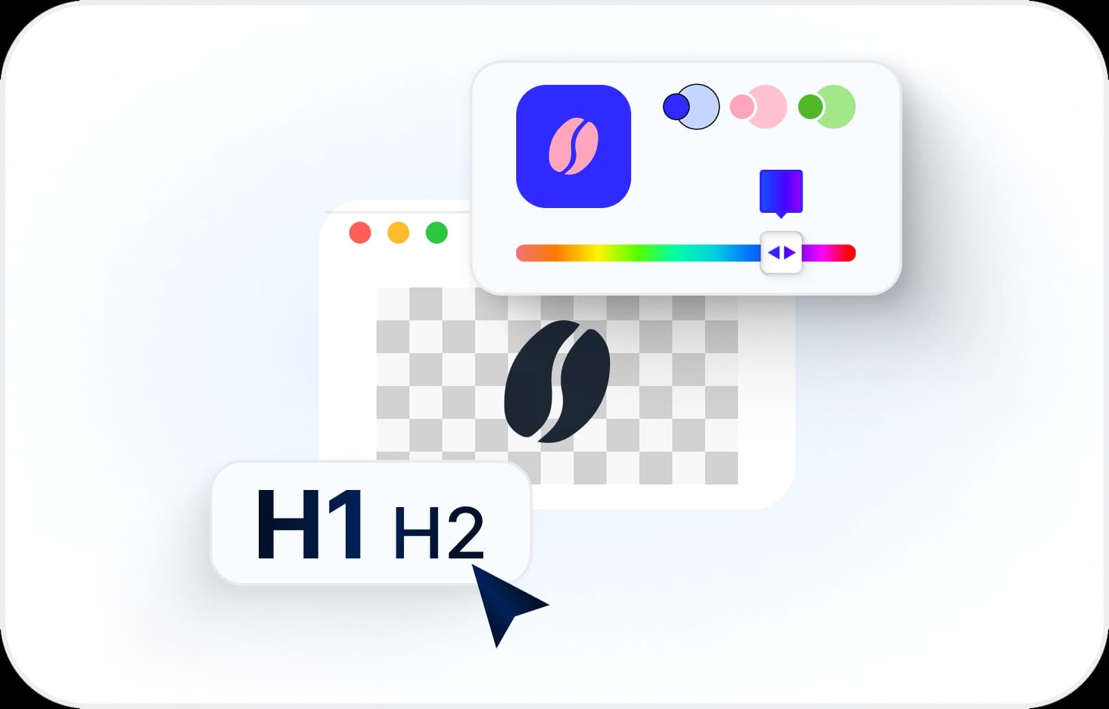 AI brand style system with consistent colors and typography