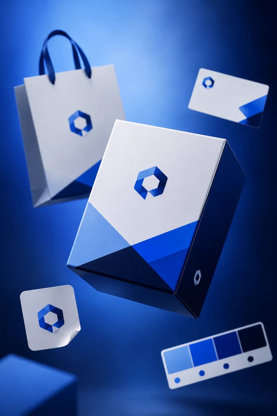 In print: cards, letterhead and packaging