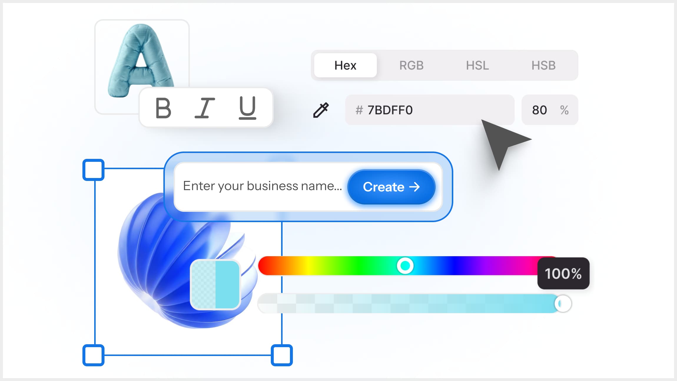Branding for small business with logo, colors and brand kit