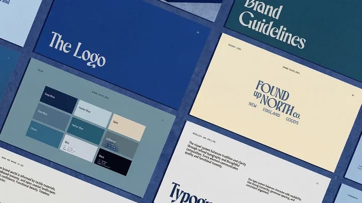 Complete brand identity system with logo, colors and typography for small businesses